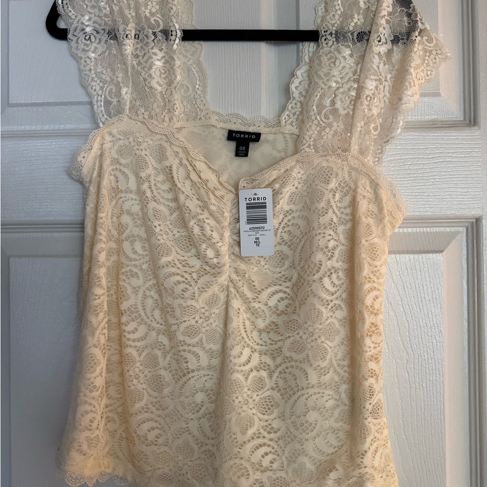 TORRID Ivory Lace Blouse